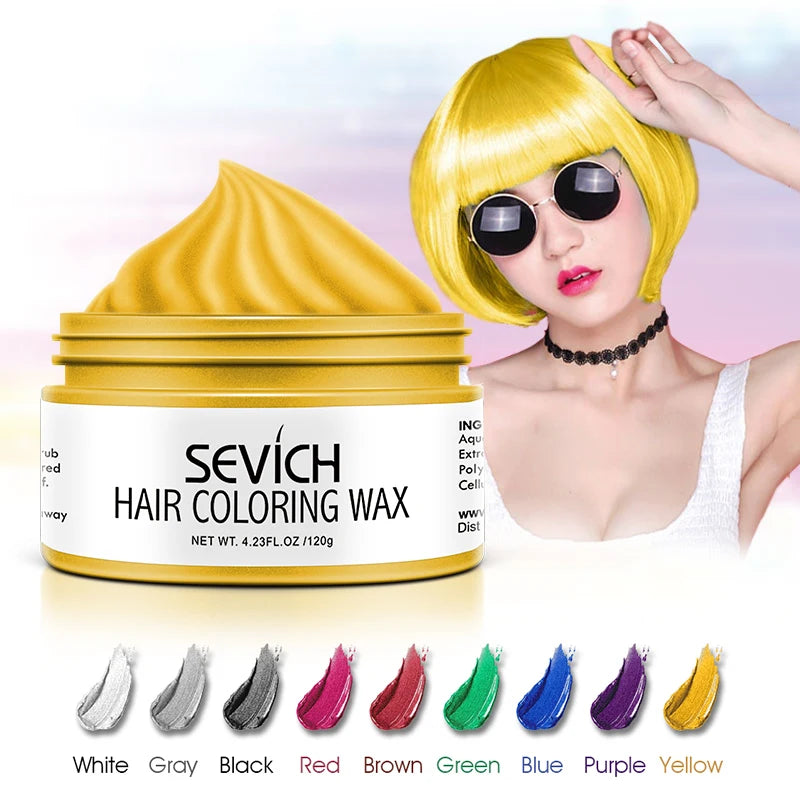 10 colors Hair color wax Strong And Hold Unisex Hair