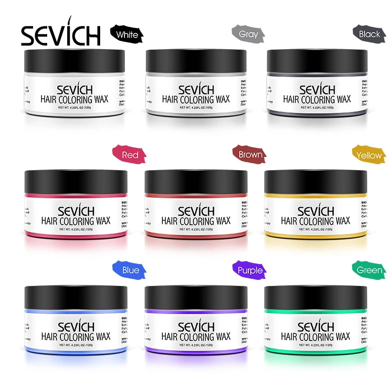 10 colors Hair color wax Strong And Hold Unisex Hair