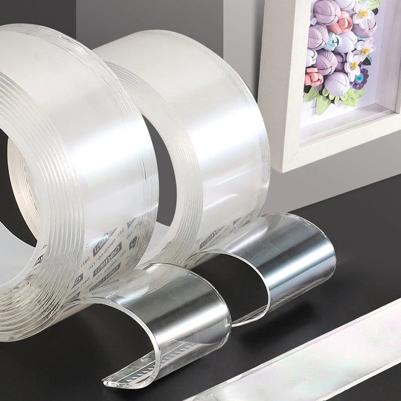 1/2/3/5M Nano Tape – Double-sided, clear, reusable, waterproof adhesive tape. Perfect for cleaning and use in the kitchen and bathroom!