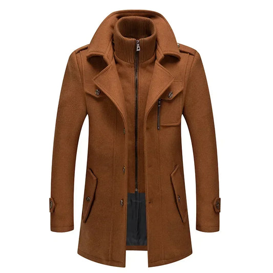 high-quality, new winter coat for men, featuring cashmere trench winter jackets and wool blends, perfect for business casual wear.