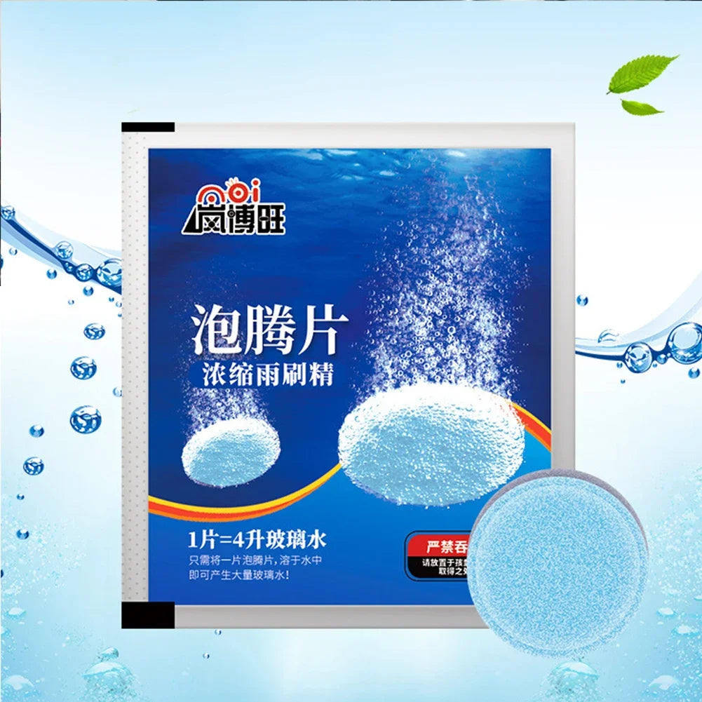 10-200PCS Car Windscreen Cleaner Tablets. Effervescent, solid cleaning tablets for auto glass and wipers. Concentrated and effective detergent solution.