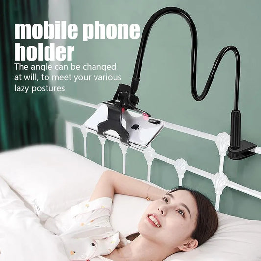 Universal Flexible Phone Holder - Adjustable Clip for Home, Bed, and Desktop.