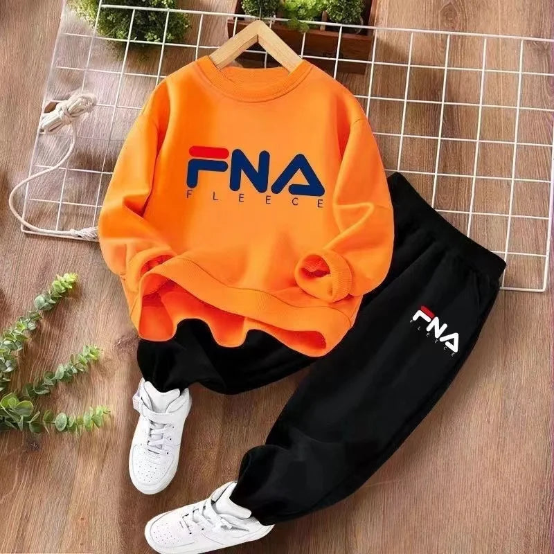 Autumn Baby Boy Clothes Set: Kid's Letter Printed Sweatshirt and Pants - 2-Piece Outfit for Boys and Girls Tracksuits.