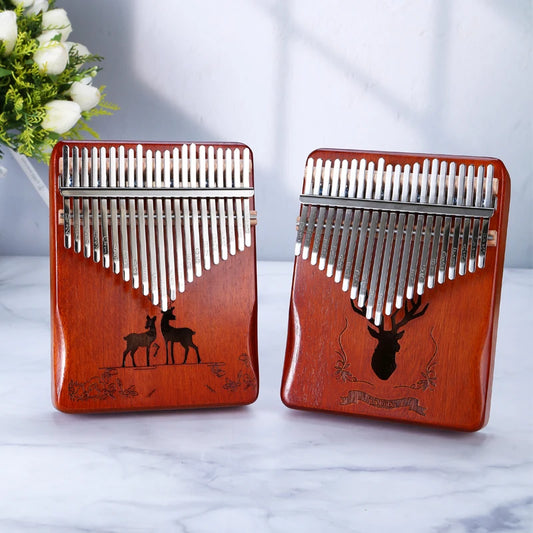 21 Keys Professional Thumb Piano Tuned 17 Keys Calimba Portable Kalimba Beginner's Malimba Birthday Festival Stress Relief Gift