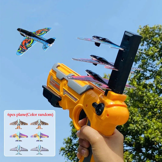 Airplane Launcher Bubble Catapult with 6 Small Plane Toys is a popular and fun gift for kids who enjoy playing with planes.