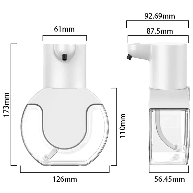 Touchless soap dispenser for easy hand washing at home with foam or alcohol spray.