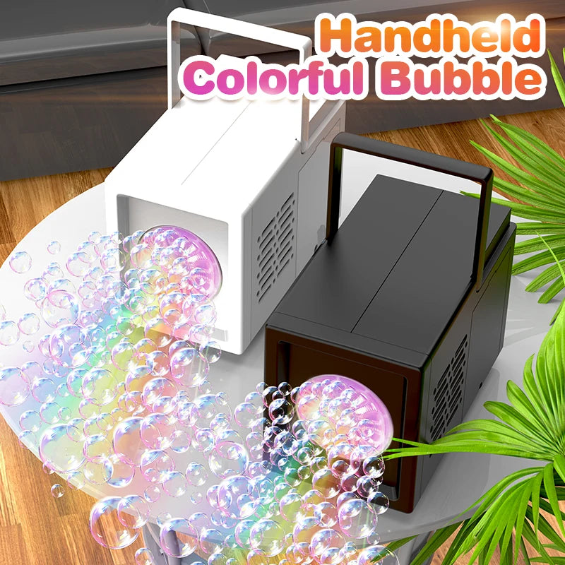 10 Hole Outdoor Bubble Blowing Toy for Kids. Handheld, small, double hole design. No batteries or bubble water needed.