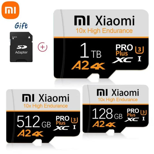 Xiaomi offers high-speed 128GB, 256GB, and 1TB SD memory cards for devices like Nintendo Switch and PS Vita.