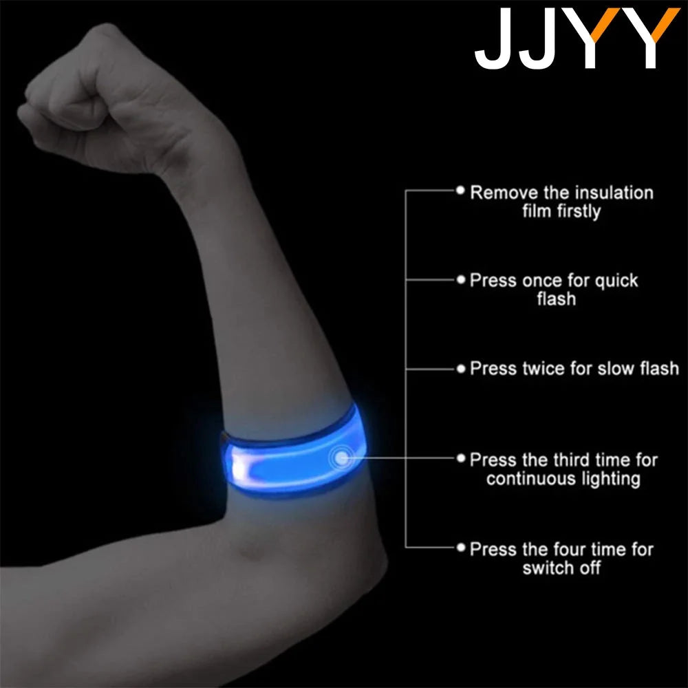 1PC Outdoor Sports Night Running Armband LED Light USB Rechargeable Safety Belt Arm Leg Warning Wristband Cycling Bike Bicy