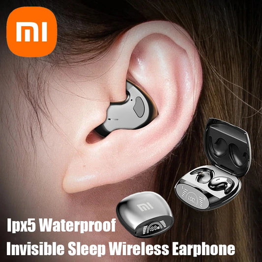 Xiaomi Sleep Invisible Headset: Waterproof Wireless Bluetooth Earbuds with Microphone. Features Bluetooth 5.3 for better connectivity. Perfect for your phone!