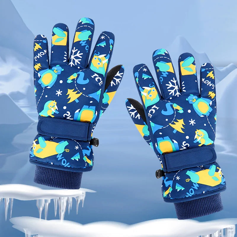 High-Quality Kids Ski Gloves for Winter. Warm, waterproof mittens that keep fingers cozy. Perfect for boys and girls!