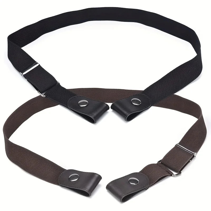 1pc Buckle-Free Belt For Jean Pants ,No Buckle Stretch Elastic Waist Belt For Women/Men,No Bulge