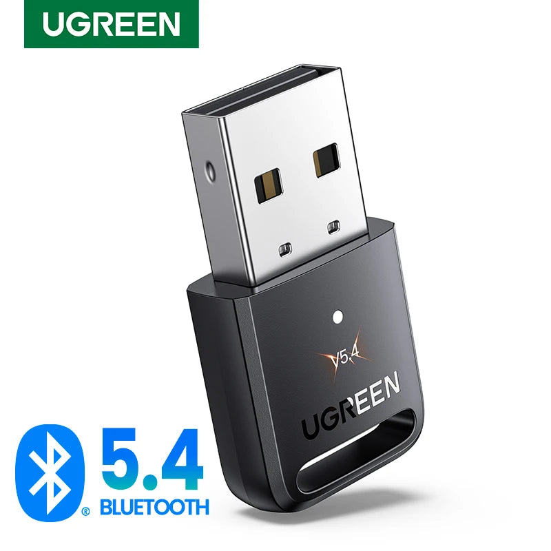 USB Bluetooth Adapter 5.4 for PC. Wireless dongle for connecting mice, keyboards, and audio devices.