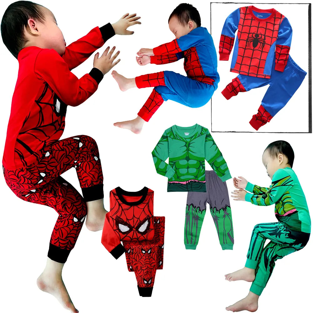 The Hulk Collection offers free shipping on their Spiderman and Boys Girls Cartoon Long Sleeve Sleepwear 2-7T set.