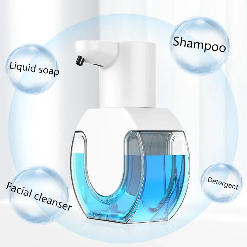 Touchless soap dispenser for easy hand washing at home with foam or alcohol spray.