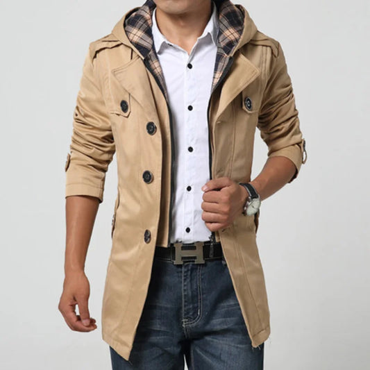 2025 fashion casual jacket for male trench,The item is a plus size, cozy, thick vintage, cool, and simple all-match