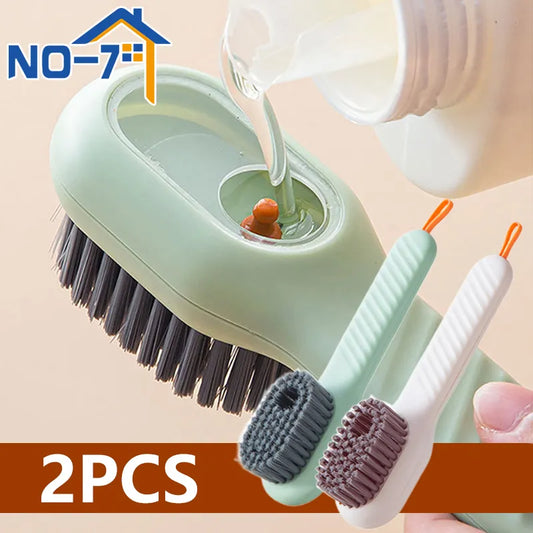 1 or 2 Soft-Bristled Cleaning Brushes for Shoes and Clothes. These multifunctional brushes are perfect for cleaning shoes, clothing, and more!