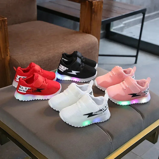 The 2025 Kid Tennis Spring and Autumn collection features LED sneakers for boys, girls, and toddlers with light-up luminous features.