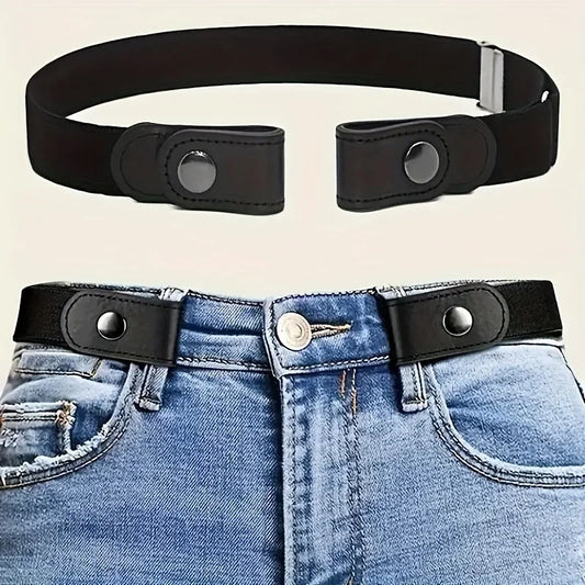 1pc Buckle-Free Belt For Jean Pants ,No Buckle Stretch Elastic Waist Belt For Women/Men,No Bulge