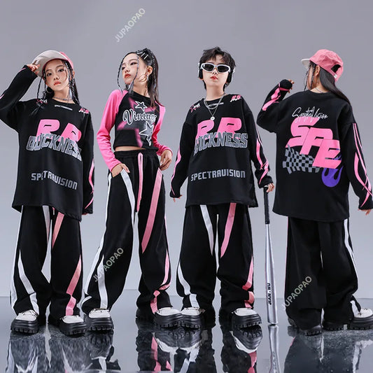 2024 Jazz and Modern Dance Costumes for Girls: Loose Shirts and Cargo Pants for Boys. Hip Hop Street Dance Outfits for the Stage.