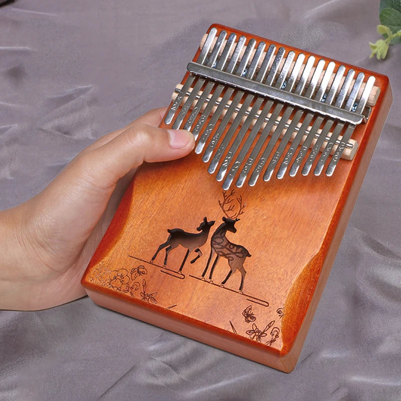 21 Keys Professional Thumb Piano Tuned 17 Keys Calimba Portable Kalimba Beginner's Malimba Birthday Festival Stress Relief Gift