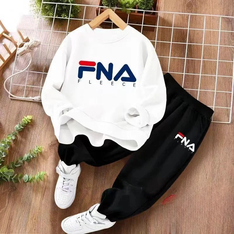 Autumn Baby Boy Clothes Set: Kid's Letter Printed Sweatshirt and Pants - 2-Piece Outfit for Boys and Girls Tracksuits.