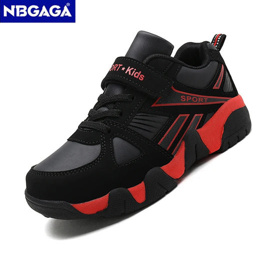 Non-slip, stylish leather sneaker for children aged 28-39, suitable for sports, casual walking, and running.