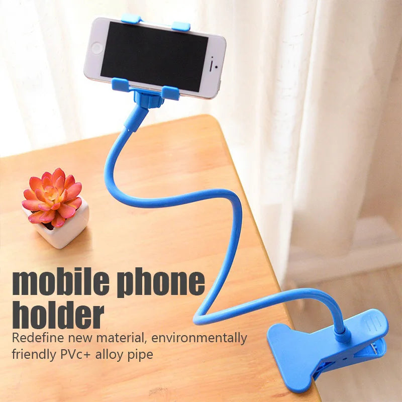 Universal Flexible Phone Holder - Adjustable Clip for Home, Bed, and Desktop.