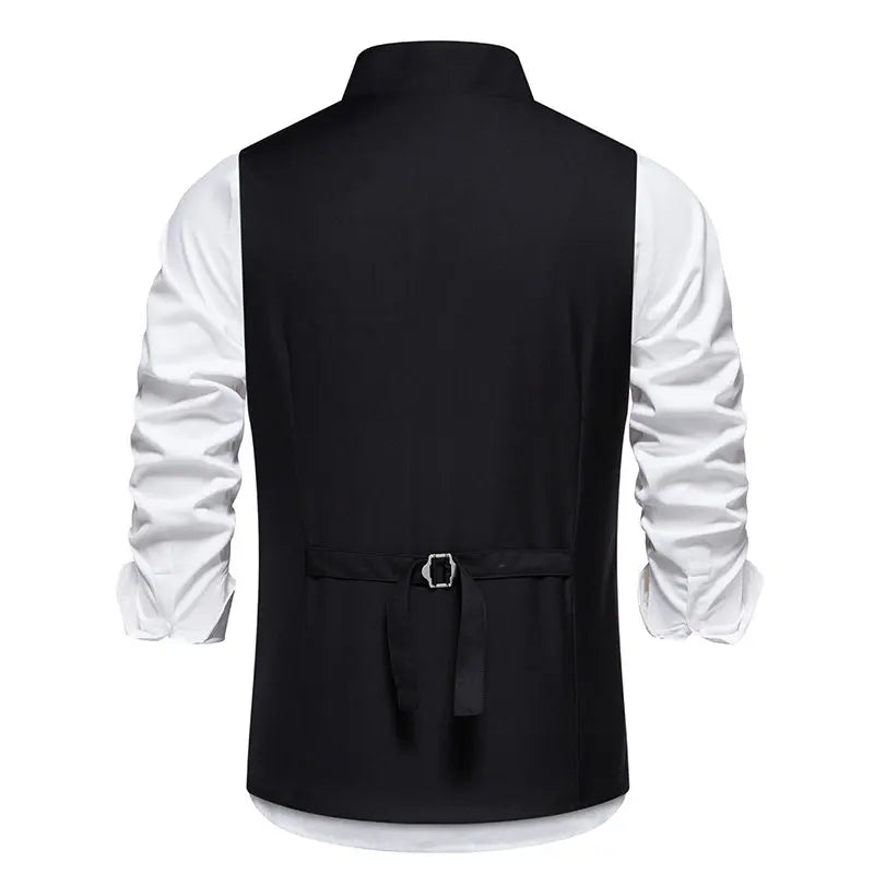 New Men's Suit Vests: Stylish and Casual Dress Vests for Weddings. Sleeveless and available in solid colors, perfect for parties!