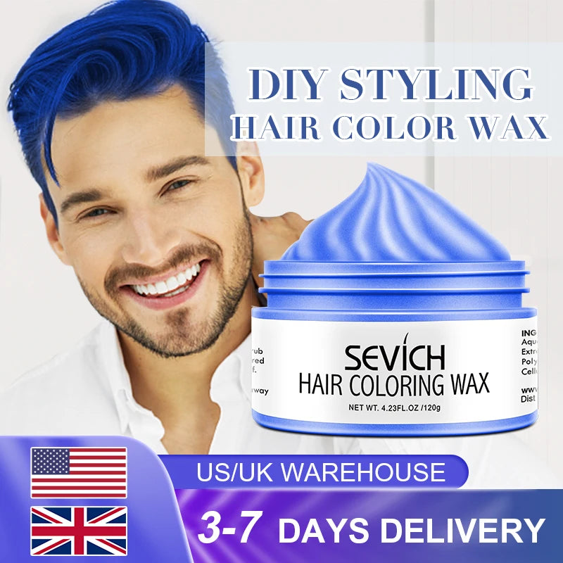 10 colors Hair color wax Strong And Hold Unisex Hair