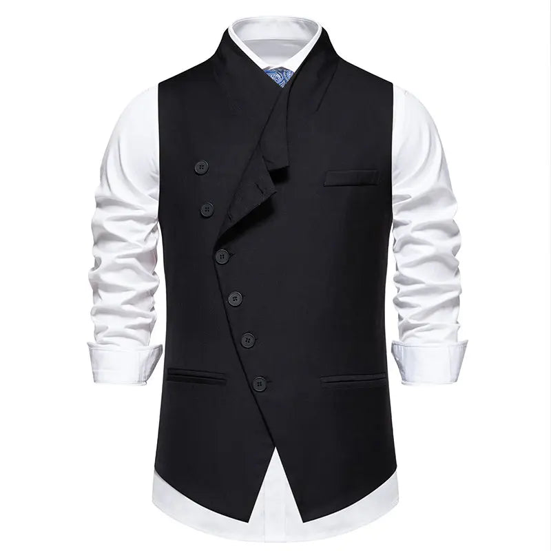 New Men's Suit Vests: Stylish and Casual Dress Vests for Weddings. Sleeveless and available in solid colors, perfect for parties!