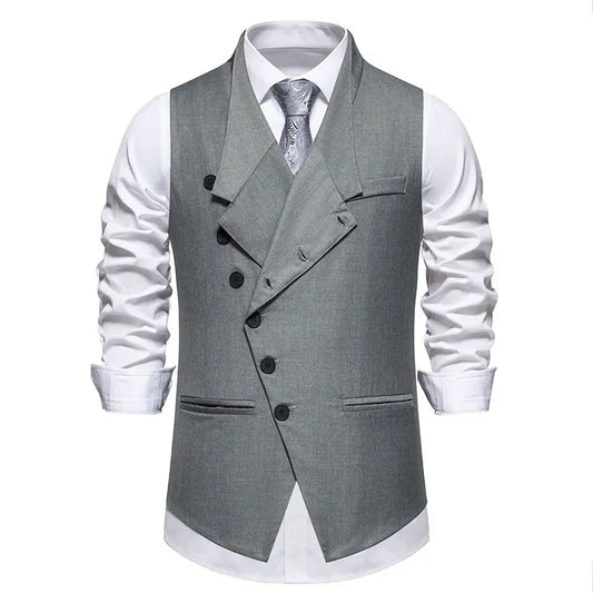 New Men's Suit Vests: Stylish and Casual Dress Vests for Weddings. Sleeveless and available in solid colors, perfect for parties!