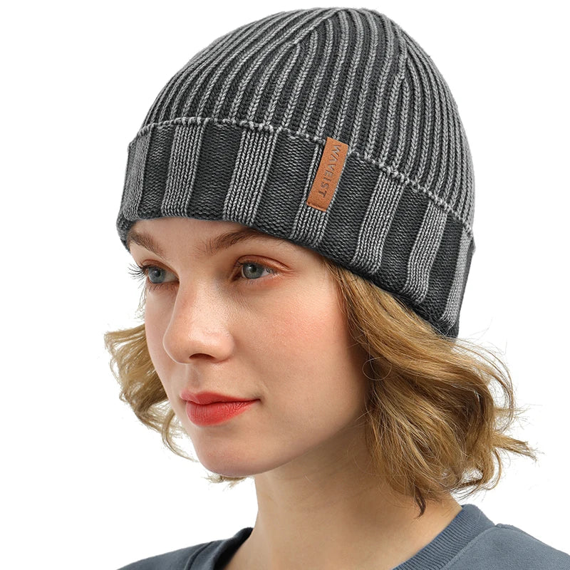 100% Cotton vintage washed Knit Beanie hat for Men and Women