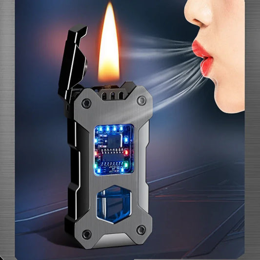 Voice-activated Induction Smart Lighter Oil and Electric Dual-use Lighter High-end Gift Kerosene Type-C fast charging