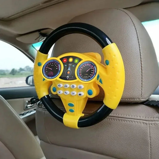 Infant Shining Simulation Steering Wheel Toys are children's toys for kids, featuring copilots, strollers, and vocal toys for early education.