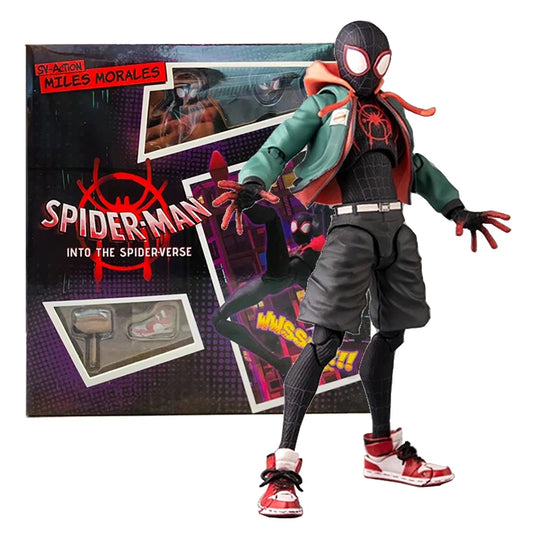 Action Spiderman Miles Morales Action Figure Collection Sentinel Marvel Spider-Man Into the Spider Verse Figures Model Toys