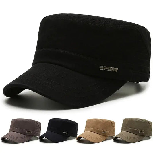 Hat Men's Flat Military Hat Is Simple And Versatile