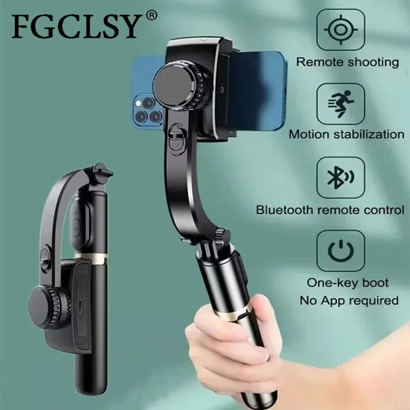 2024 AI Video stabilizer Bluetooth selfie stick tripod Gimbal Stabilizer For Smartphone Live vertical shooting bracket