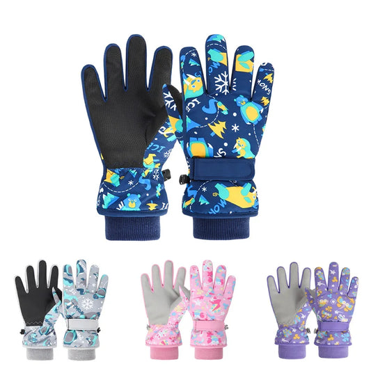 High-Quality Kids Ski Gloves for Winter. Warm, waterproof mittens that keep fingers cozy. Perfect for boys and girls!