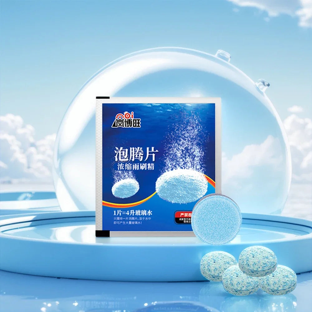 10-200PCS Car Windscreen Cleaner Tablets. Effervescent, solid cleaning tablets for auto glass and wipers. Concentrated and effective detergent solution.