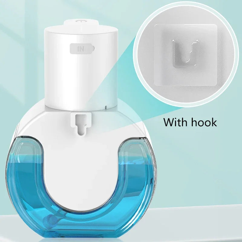 Touchless soap dispenser for easy hand washing at home with foam or alcohol spray.