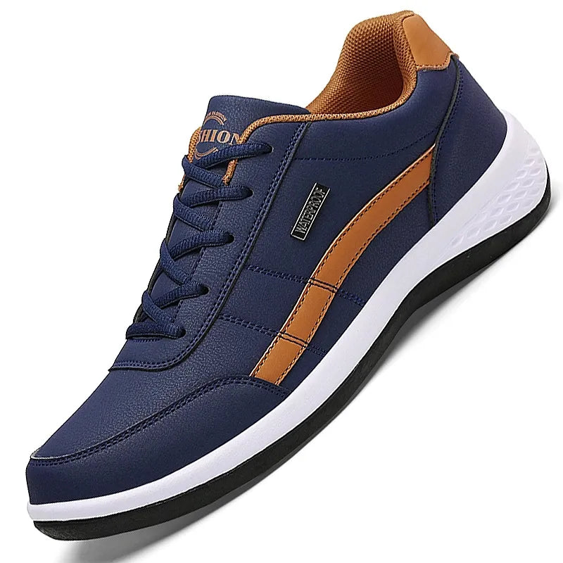 Men's Leather  Shoes Sneakers Trend Casual Breathable Leisure Male Sneakers