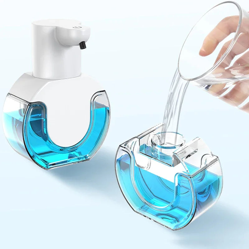 Touchless soap dispenser for easy hand washing at home with foam or alcohol spray.