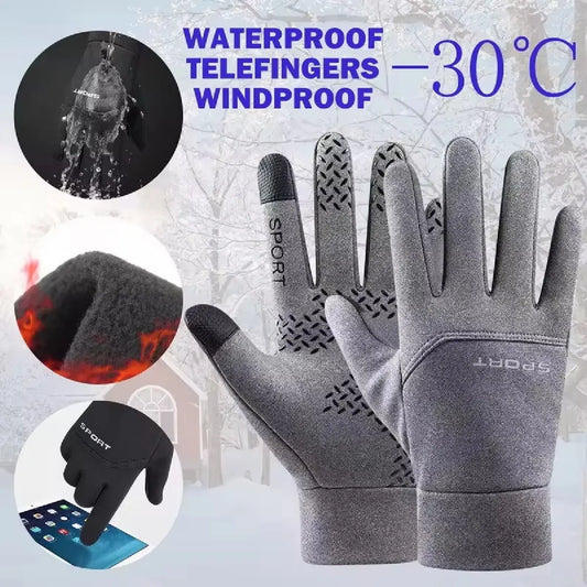 Winter Biker Gloves for Men and Women. Ideal for motorcycle riding, these gloves are touchscreen compatible, waterproof, warm, and windproof. Perfect for cycling, snowboarding, driving, and skiing!